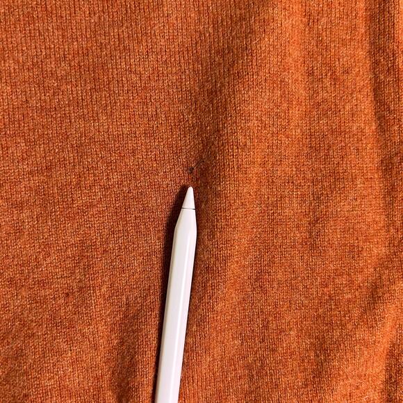 Roundtree & Yorke 100% Cashmere Sweater Mens Large V Neck Rust Orange Fall Layer - Picture 7 of 7